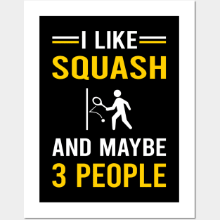 3 People Squash Posters and Art